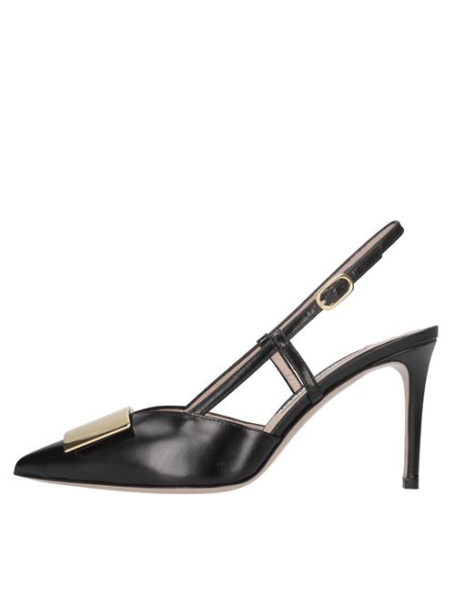 Décolleté slingback in pelle FRANCESCO SACCO | 6787 AGNELLATONERO